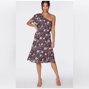 bobiBLACK one shoulder floral dress NWT